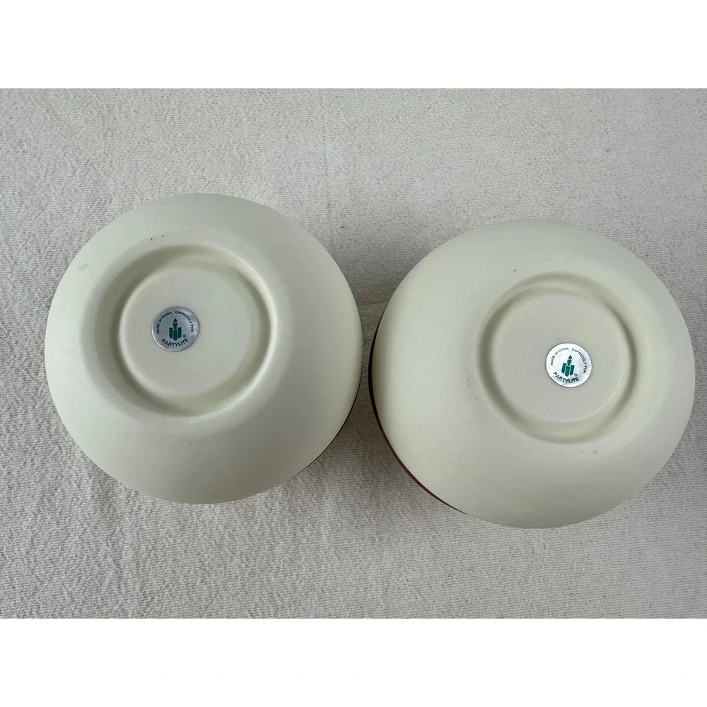 Two PartyLite Southwest Feathers Tealight Votive Candle Holders‎ 4x5" - Picture 4 of 6